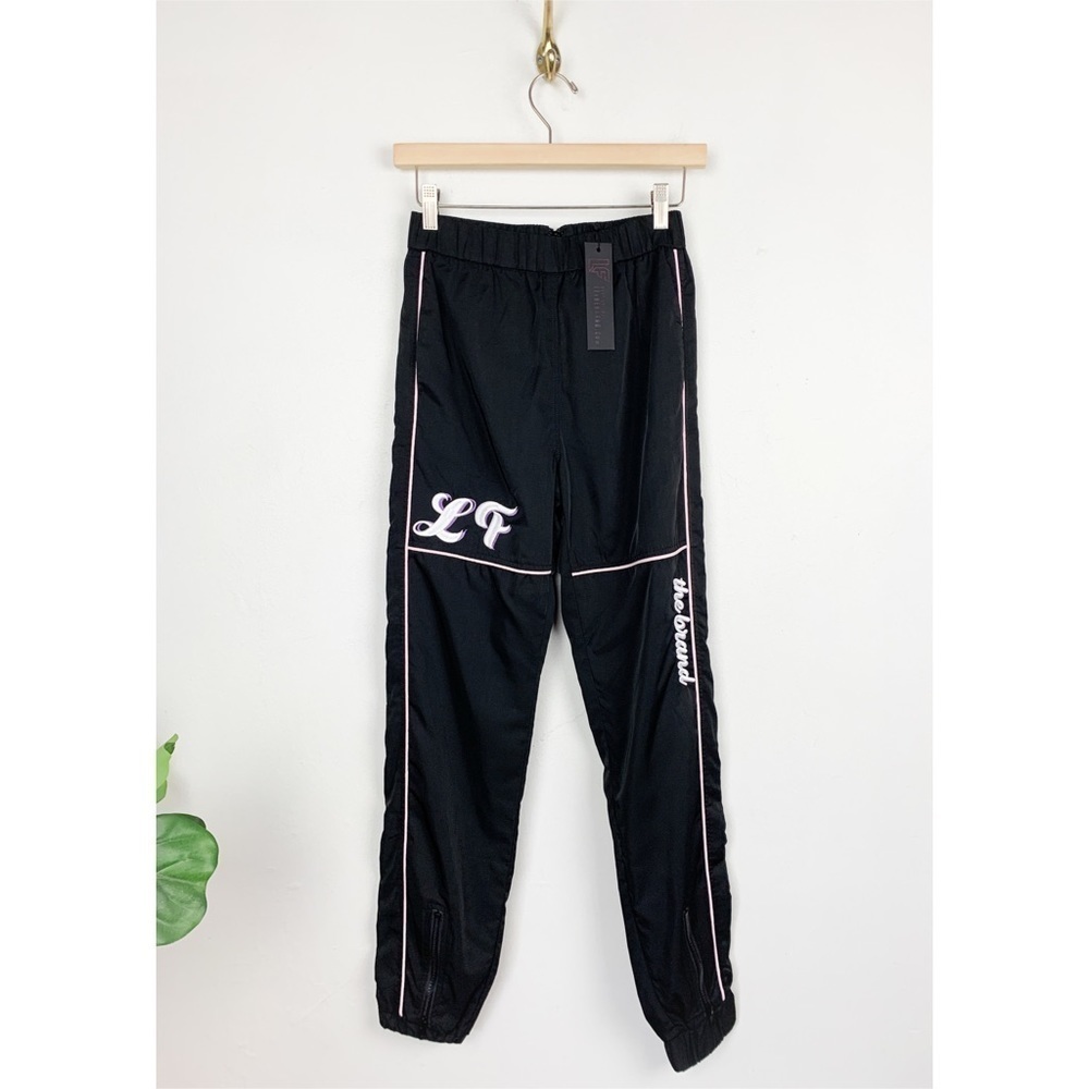 NWT LF The Brand Women’s Black Zipper Joggers Sz XS